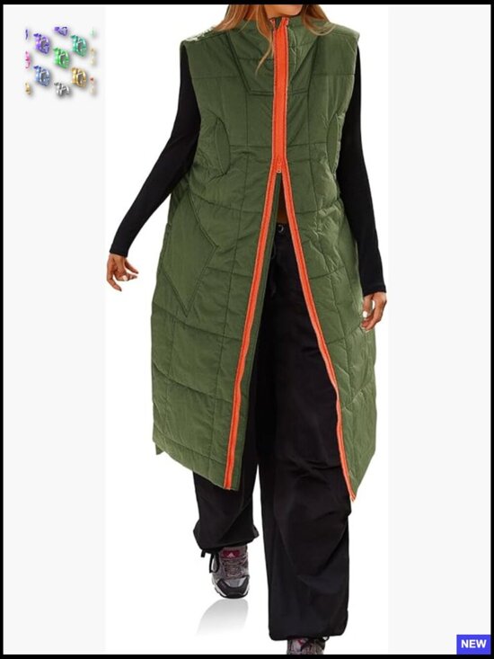 Jackets & Blazers - Long Quilted Puffer Vest Lightweight Packable Sleeveless Winter Jacket Chic